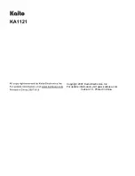 Kaito KA1121 User Manual предпросмотр