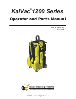 Kaivac 1200 Series Operator And Parts Manual preview