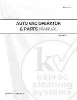 Предварительный просмотр 1 страницы Kaivac Autovac Operator'S & Parts Manual