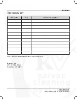 Preview for 3 page of Kaivac OmniFlex AUTOVAC BATTERY Operator'S & Parts Manual