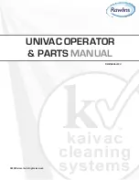 Preview for 1 page of Kaivac UNIVAC Operator'S & Parts Manual