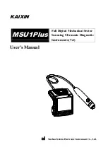 Предварительный просмотр 1 страницы Kaixin MSU1Plus User Manual