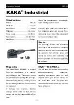 KAKA Industrial SBG-30 Operation Manual preview