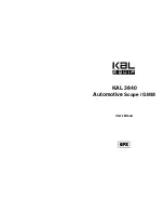 Предварительный просмотр 1 страницы Kal-Equip Automotive Scope / GMM KAL 3840 User Manual