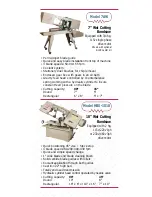 Preview for 2 page of Kalamazoo Clausing HBS-1018 Specifications