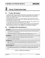 Preview for 11 page of KALATEL CBR-KB3 Installation And Operation Manual