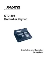 KALATEL KTD-404 Installation And Operation Instructions Manual preview