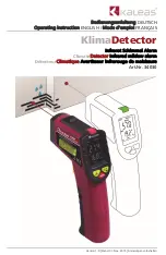 KALEAS KlimaDetector Operating Instructions Manual preview