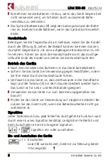 Preview for 6 page of KALEAS LDM 500-60 Operating	 Instruction