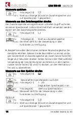 Preview for 14 page of KALEAS LDM 500-60 Operating	 Instruction