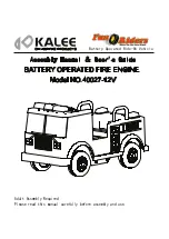 Kalee Big Toys 40027-12V Assembly Manual & User Manual preview