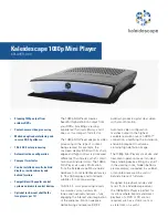 Preview for 1 page of Kaleidescape KPLAYER-300 Specifications