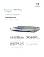 Preview for 1 page of Kaleidescape KPLAYER-M500 Specifications