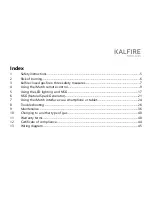 Preview for 3 page of Kalfire GP105/59F User Manual