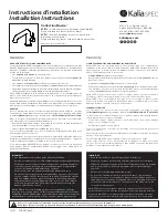 Preview for 1 page of Kalia SPEC Basico BF1756 Installation Instructions