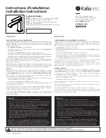 Preview for 1 page of Kalia SPEC BF1778 Installation Instructions