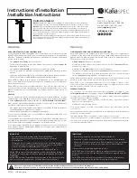 Preview for 1 page of Kalia SPEC Sobrio BF1861 Installation Instructions