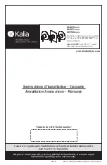 Kalia AQUATONIK 104090 Series Installation Instructions / Warranty предпросмотр