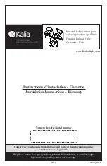 Kalia BELLINO 101464 Installation Instructions / Warranty предпросмотр