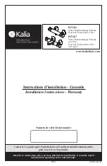 Kalia BF1216 Installation Instructions / Warranty preview