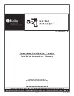 Kalia DEKA Surfer KF1268-110 Installation Instructions / Warranty preview