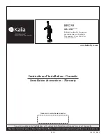 Kalia GRAFIK BF1293 Installation Instructions / Warranty предпросмотр