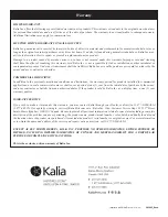 Предварительный просмотр 12 страницы Kalia GRAFIK BF1454 Installation Instructions / Warranty