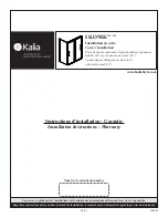 Preview for 1 page of Kalia IKONIK DR1951 Series Installation Instructions Manual