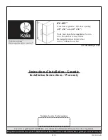 Kalia KLASS DR1198 002 Series Installation Instructions / Warranty preview