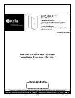 Preview for 1 page of Kalia KONCEPT DR1215 Installation Instructions Manual