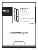 Kalia KONCEPT-II DR1735 Series Installation Manual preview