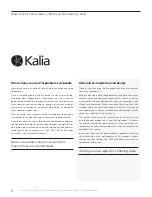 Предварительный просмотр 2 страницы Kalia MR1947-570-001 Installation Instructions / Warranty