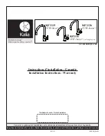 Preview for 1 page of Kalia Once upon a time... water CITE Diver KF1115 Installation Instructions / Warranty