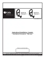 Preview for 1 page of Kalia SKYRIDGE KF1712 Installation Instructions / Warranty