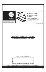 Preview for 1 page of Kalia UMANI AC1078 Installation Instructions / Warranty