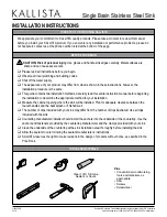 Preview for 2 page of Kallista L20311 Installation Instructions Manual