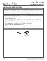 Предварительный просмотр 2 страницы Kallista One P25202-CR Installation Instructions