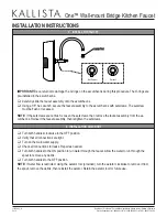 Preview for 5 page of Kallista One P25203-CR Installation Instructions