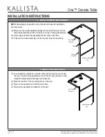 Preview for 4 page of Kallista One P74052 Installation Instructions Manual