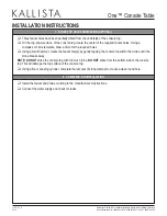 Preview for 6 page of Kallista One P74052 Installation Instructions Manual