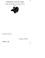 Preview for 1 page of Kallista P19300 Installation And Care Manual