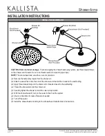 Preview for 3 page of Kallista P21520 Installation Instructions Manual