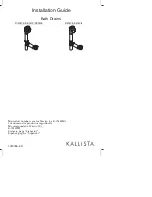 Предварительный просмотр 1 страницы Kallista P21570 Installation Manual