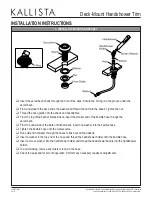 Preview for 3 page of Kallista P21653 Installation Instructions Manual