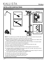 Предварительный просмотр 4 страницы Kallista P21654 Installation Instructions Manual