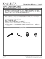 Предварительный просмотр 2 страницы Kallista P22740 Installation Instructions