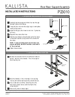 Preview for 2 page of Kallista P23010 Installation Instructions