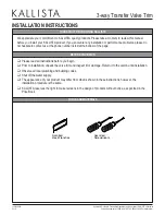 Предварительный просмотр 2 страницы Kallista P23083-CR Installation Instructions Manual