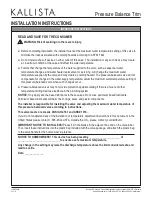 Preview for 2 page of Kallista P24015 Installation Instructions Manual