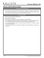 Preview for 3 page of Kallista P24015 Installation Instructions Manual